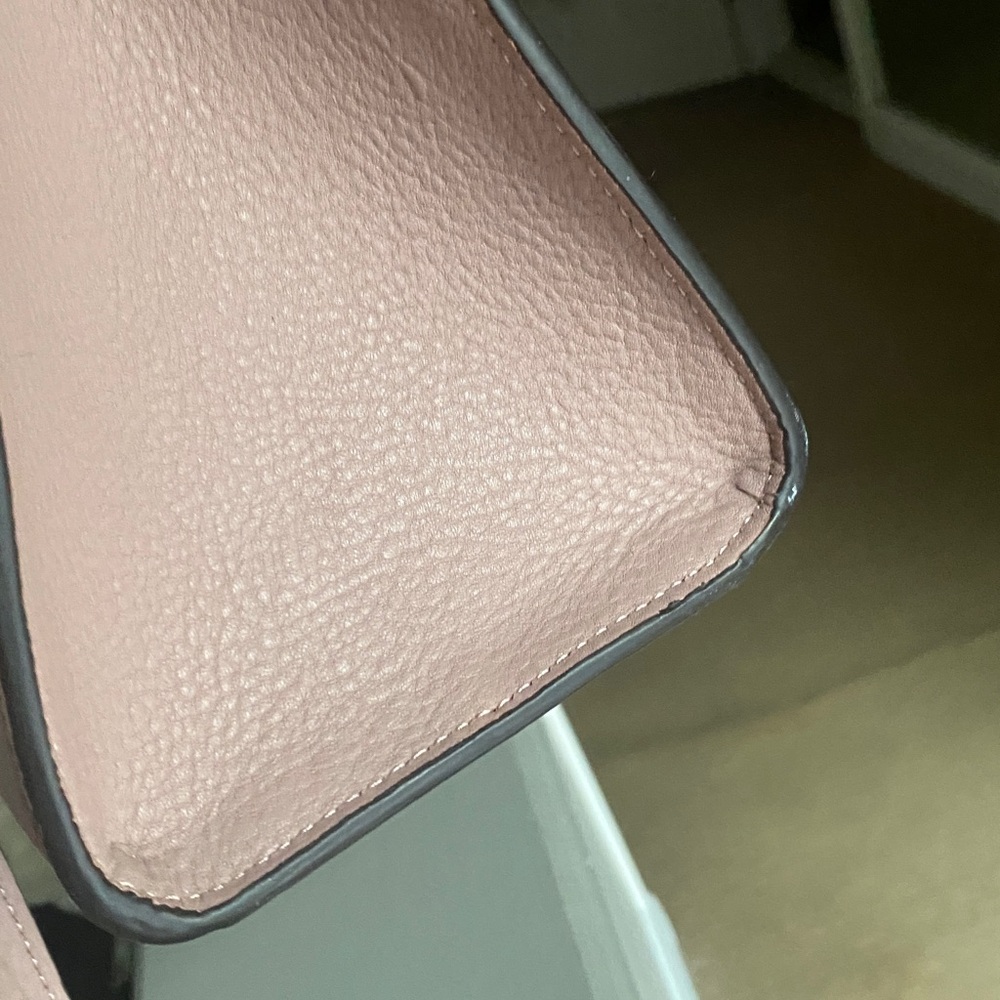 Gucci Marmont GG 2 way Pink/tan Satchel with Gold Accent - Picture 15 of 17